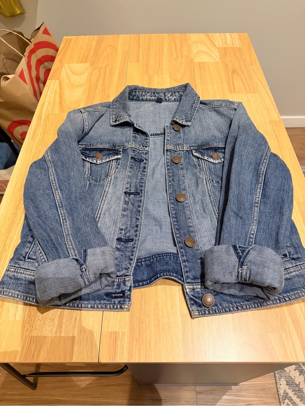 American Eagle Outfitters Blue Denim Jean Jacket